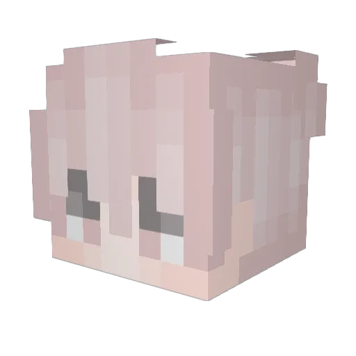 63L Minecraft avatar head, 3D render
