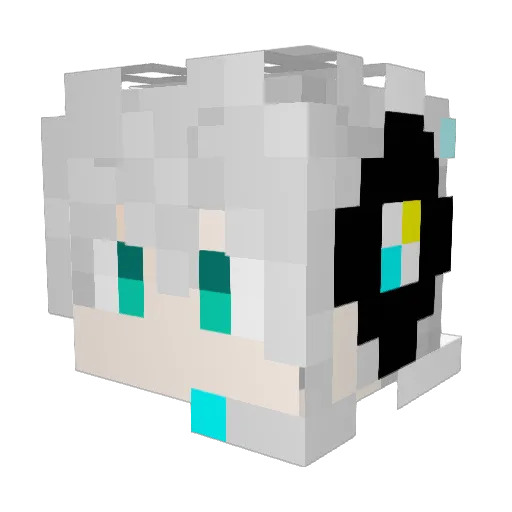645wavy Minecraft avatar head, 3D render