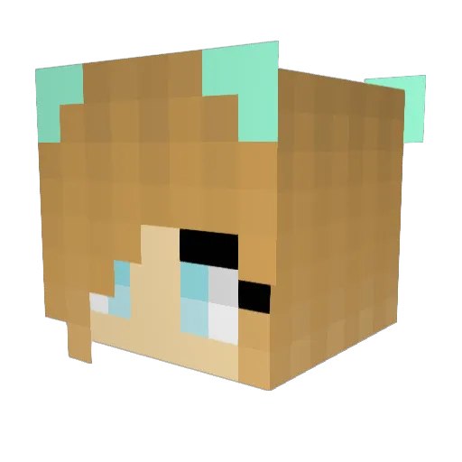 6468812569 Minecraft avatar head, 3D render
