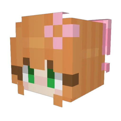 649266 Minecraft avatar head, 3D render