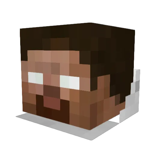 64SuperCraft Minecraft avatar head, 3D render