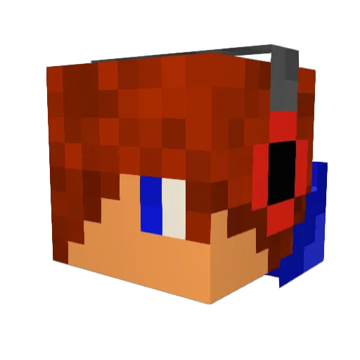 64bonbon Minecraft avatar head, 3D render