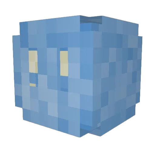 64me Minecraft avatar head, 3D render