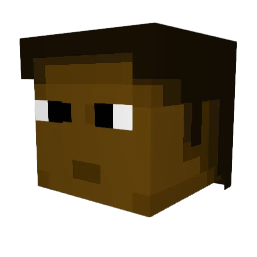 64stacksofsocks_ Minecraft avatar head, 3D render