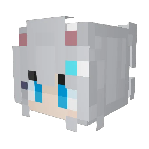 654466546 Minecraft avatar head, 3D render