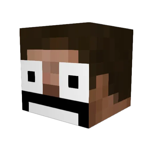 654564 Minecraft avatar head, 3D render