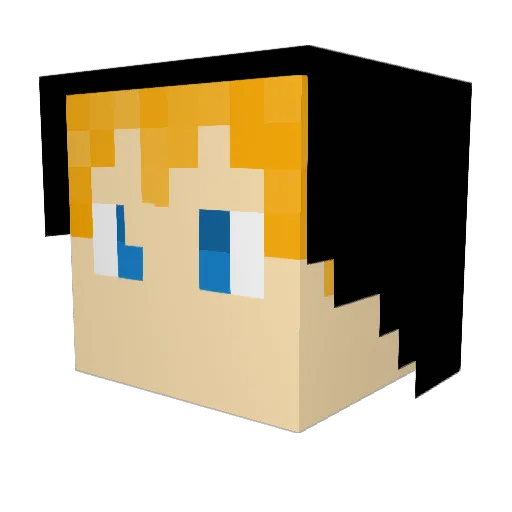 65647m Minecraft avatar head, 3D render
