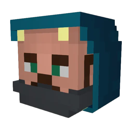 65c Minecraft avatar head, 3D render