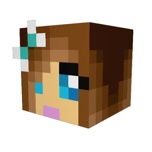 666612 Minecraft avatar head, 3D render