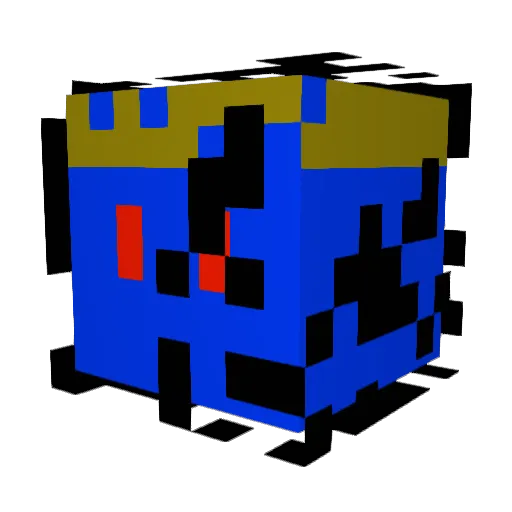 66666555555 Minecraft avatar head, 3D render