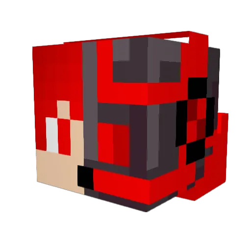 666666MC Minecraft avatar head, 3D render