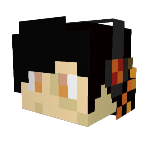 666BlaZe666 Minecraft avatar head, 3D render