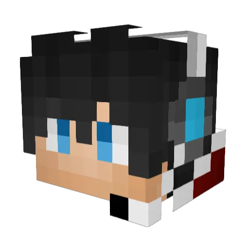 666Yukino Minecraft avatar head, 3D render