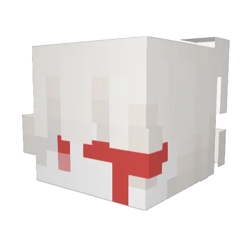 666auv Minecraft avatar head, 3D render