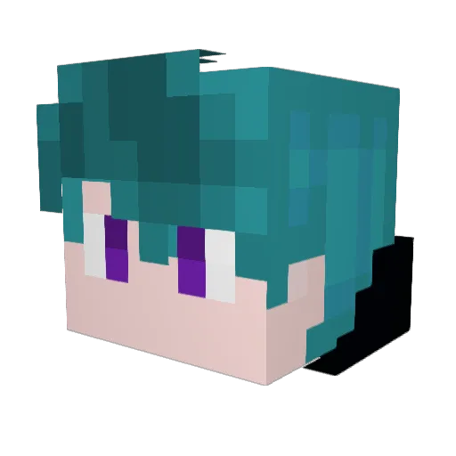 666chlorine Minecraft avatar head, 3D render