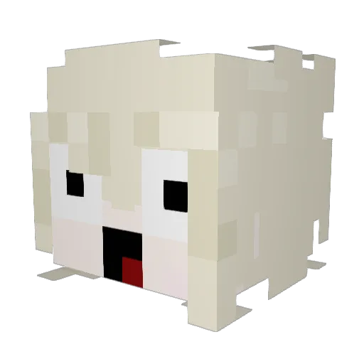 666forget Minecraft avatar head, 3D render