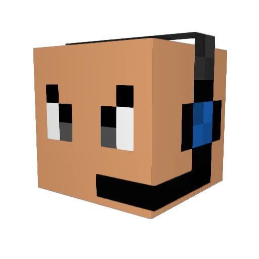 666knzz Minecraft avatar head, 3D render