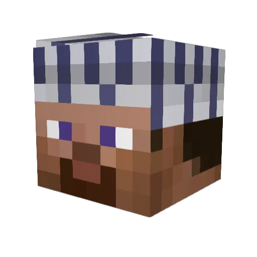 666ms_ Minecraft avatar head, 3D render