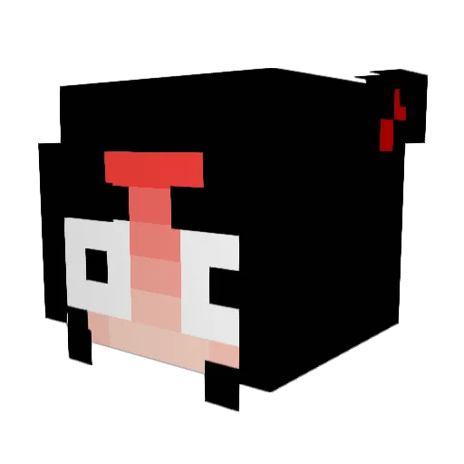 666nick Minecraft avatar head, 3D render