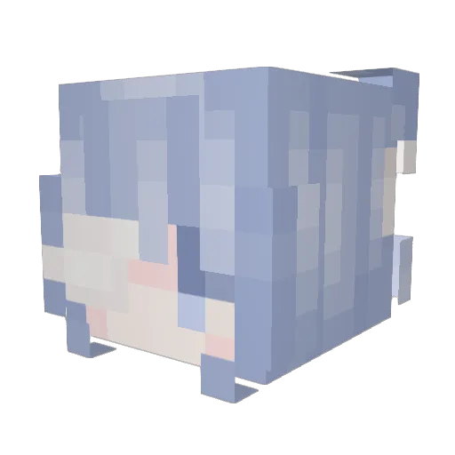 666plus3 Minecraft avatar head, 3D render