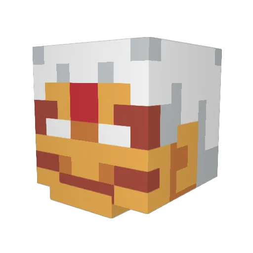 666rian Minecraft avatar head, 3D render