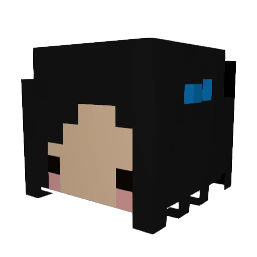 666rianna Minecraft avatar head, 3D render