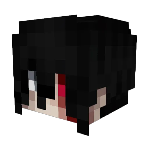 666xd Minecraft avatar head, 3D render