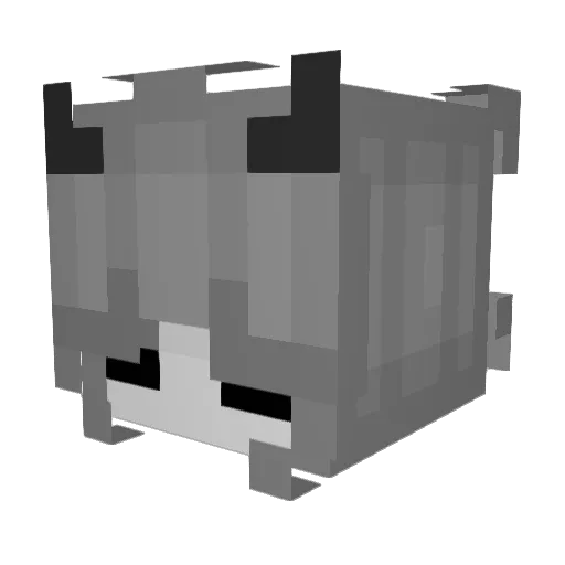 666yuna Minecraft avatar head, 3D render