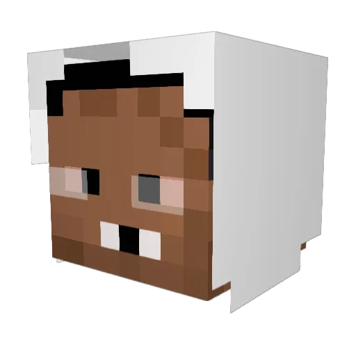 667____ Minecraft avatar head, 3D render