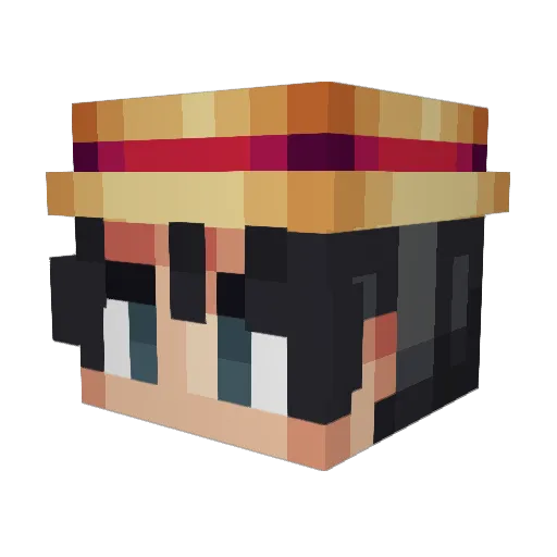 66pe Minecraft avatar head, 3D render