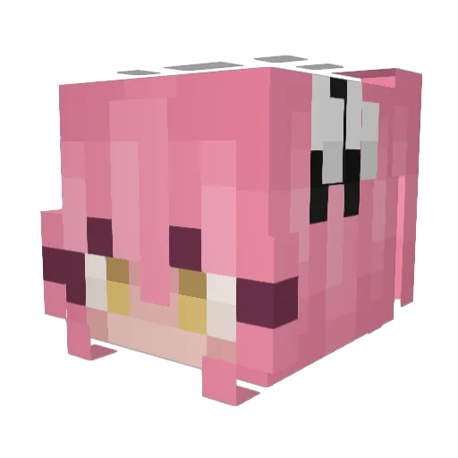 66u Minecraft avatar head, 3D render