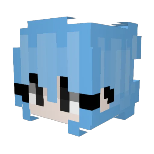 66vo Minecraft avatar head, 3D render