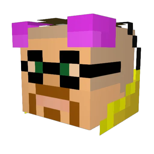 66zanzi23 Minecraft avatar head, 3D render