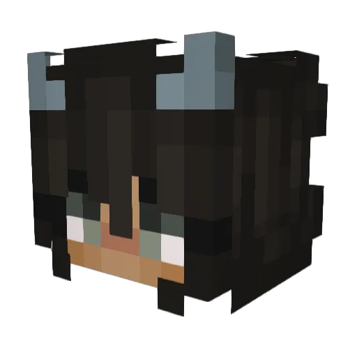 6721 Minecraft avatar head, 3D render