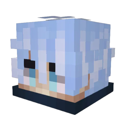 6741 Minecraft avatar head, 3D render
