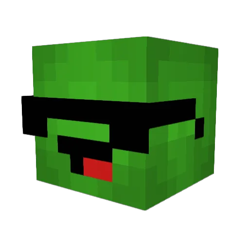 675t Minecraft avatar head, 3D render