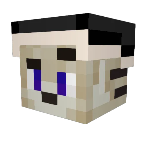 676o7 Minecraft avatar head, 3D render