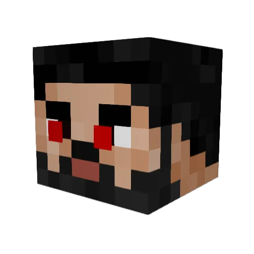 678_Monster Minecraft avatar head, 3D render