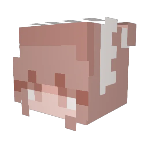 67LD Minecraft avatar head, 3D render