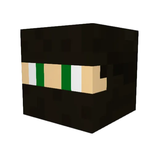 67Mitwhe Minecraft avatar head, 3D render