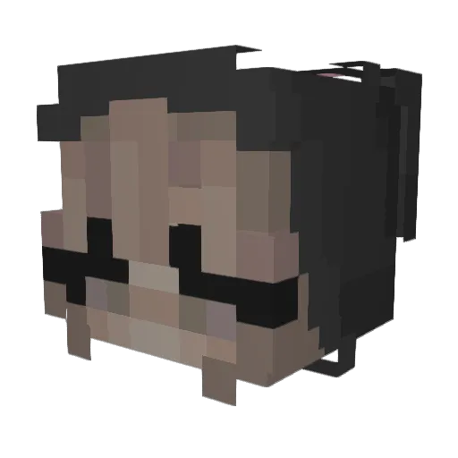 67Rare Minecraft avatar head, 3D render