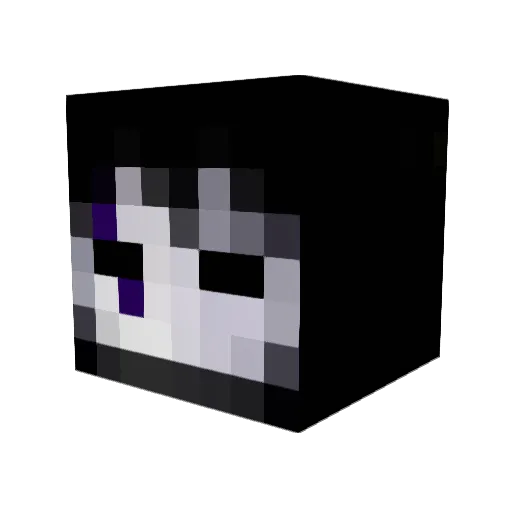 67fg Minecraft avatar head, 3D render