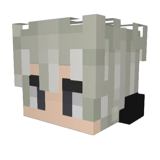 67hs Minecraft avatar head, 3D render