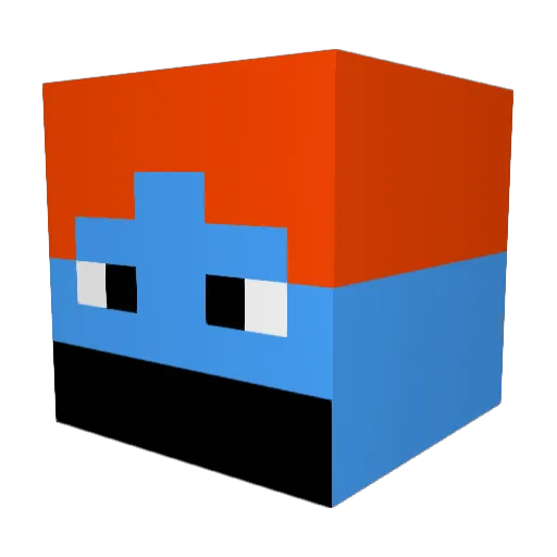 67iv Minecraft avatar head, 3D render