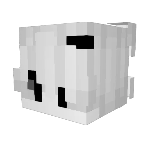 67misa Minecraft avatar head, 3D render