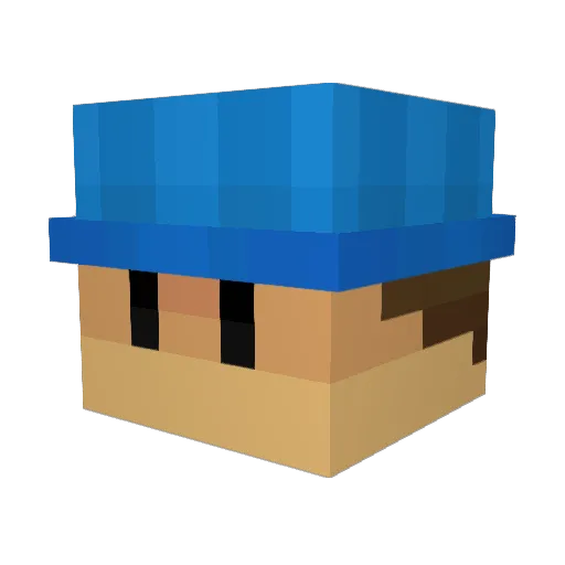 67nt Minecraft avatar head, 3D render