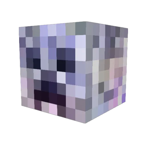 67tequ Minecraft avatar head, 3D render
