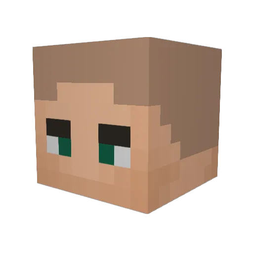68169 Minecraft avatar head, 3D render