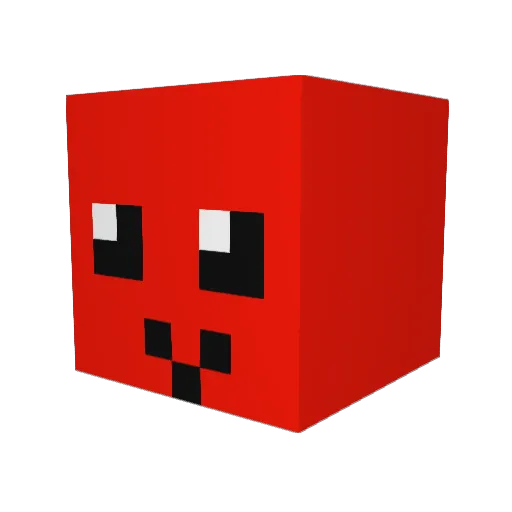 682rara Minecraft avatar head, 3D render