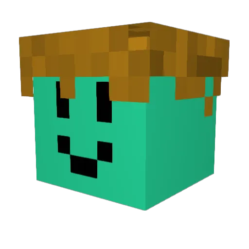 68kg Minecraft avatar head, 3D render